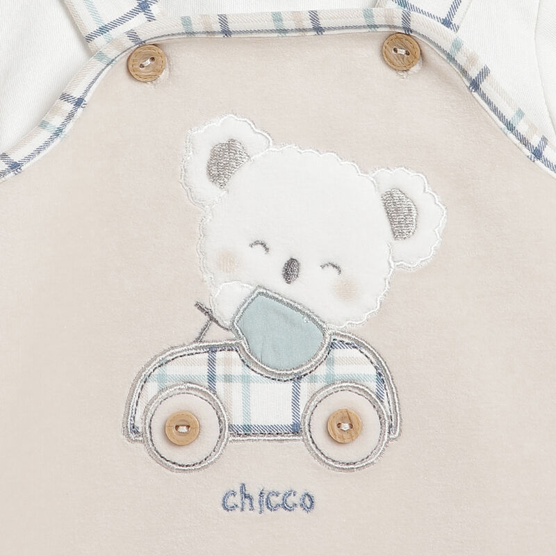 Boys Medium Natural Solid Bodysuit With Babysuit image number 6